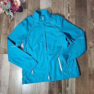 Vintage Hind Windkiller Windbreaker Jacket Size Large Turquoise EUC